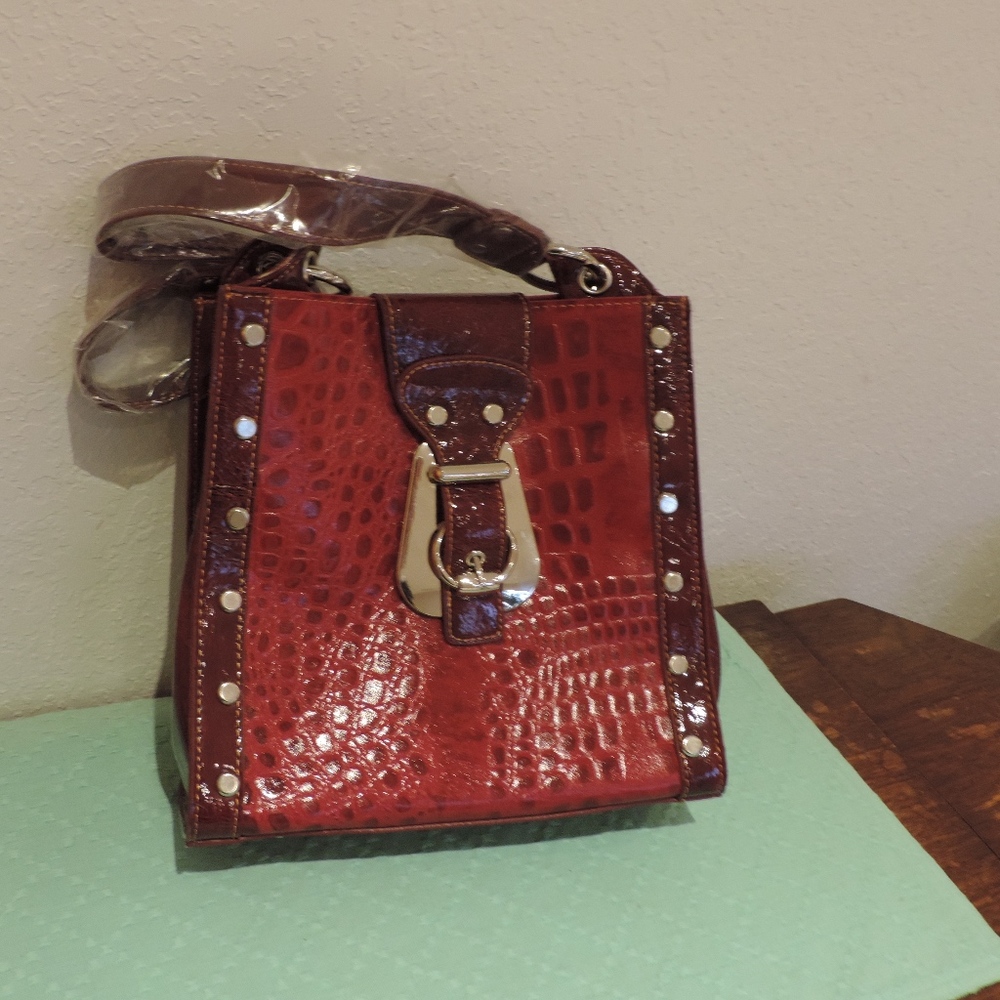 Madi Claire Red Shoulder Bag NWT